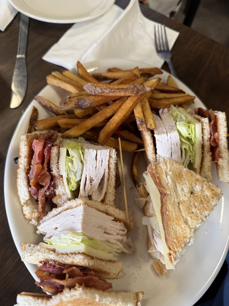 Club Sandwich and Golden Fries